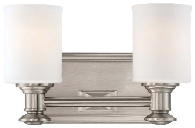 Minka-Lavery - Harbour Point - Two Light Bath - Brushed Nickel