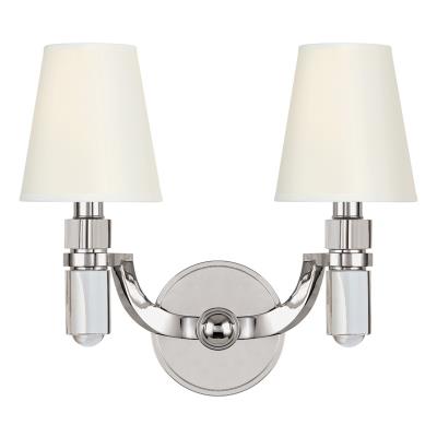 Two Light Wall Sconce - Polished Nickel