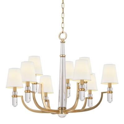 Hudson Valley - 989-AGB-WS - Dayton - Nine Light Chandelier - Aged Brass