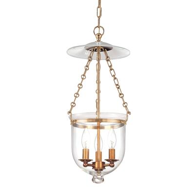 Hudson Valley - 252-AGB-C1 - Hampton - Three Light Pendant - Aged Brass