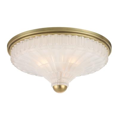 Hudson Valley - 2516-AGB - Paris - Three Light Flush Mount - Aged Brass