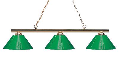 Three Light Billiard - Polished Brass