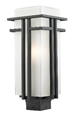 One Light Outdoor Post Mount - Black