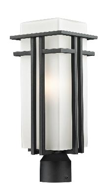 One Light Outdoor Post Mount - Black