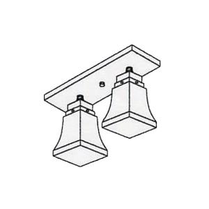 Arroyo + - RCM-2 - Ruskin - Two Light Ceiling Mount