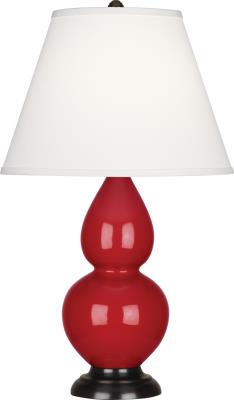 Robert Abbey - RR11X - Small Double Gourd - One Light Accent Lamp - Ruby Red Glazed Ceramic w/Deep Patina Bronze