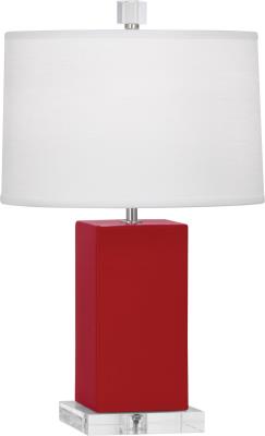 Robert Abbey - RR990 - Harvey - One Light Accent Lamp - Ruby Red Glazed Ceramic