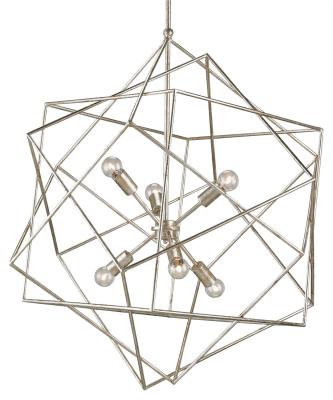 Six Light Chandelier - Silver Granello