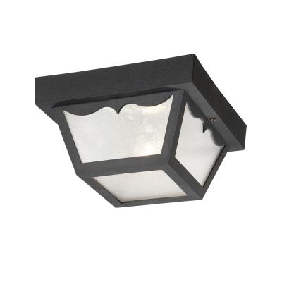 One Light Outdoor Ceiling Mount - Matte Black