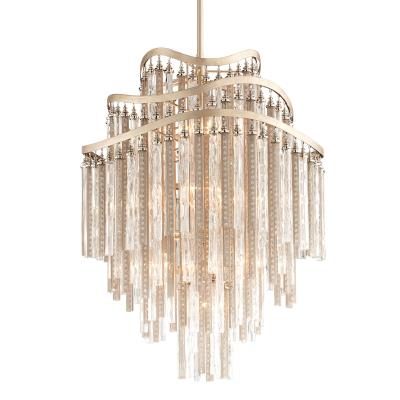 Ten Light Chandelier - Tranquility Silver Leaf