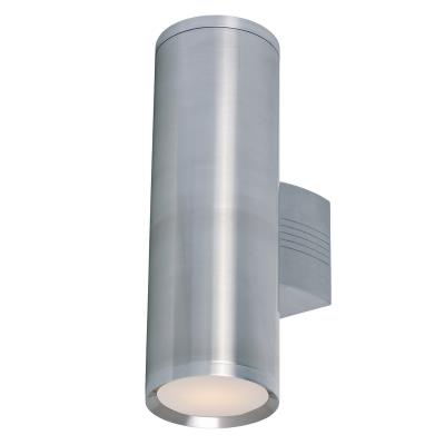 Lightray - Two Light Outdoor Wall Lantern - Brushed Aluminum