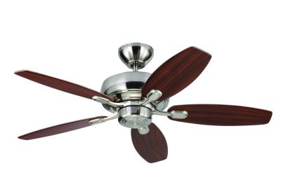 MON 5CQM44BS Monte Carlo 44in Ceiling Fan Brushed Steel - Centro Max Ii TBN Bulbs Not Included 13.08IN L X 44IN W X 13.08IN H