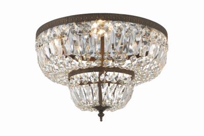 Crystorama - 718-EB-CL-S - Ceiling Mount - Four Light Flush Mount - English Bronze