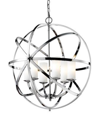 Six Light Pendant - Chrome