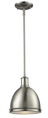 One Light Pendant - Brushed Nickel