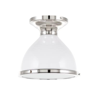 One Light Semi Flush Mount - Polished Nickel