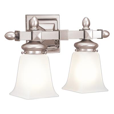 Two Light Bath Bracket - Satin Nickel