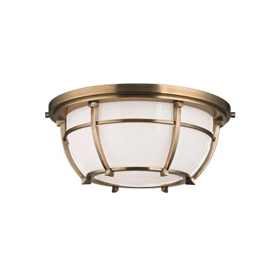 Hudson Valley - 4112-AGB - Conrad - Two Light Flush Mount - Aged Brass