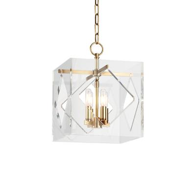 Hudson Valley - 5912-AGB - Travis - Four Light Pendant - Aged Brass