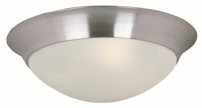 Two Light Flush Mount - Satin Nickel