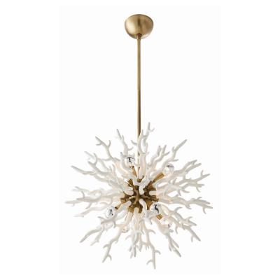 Arteriors - 89986 - Diallo - Eight Light Chandelier - White Lacquer