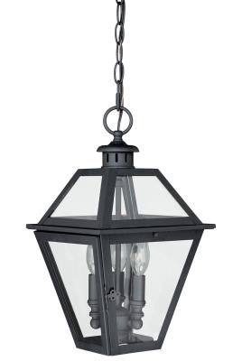 Vaxcel - T0081 - Nottingham - Three Light Outdoor Pendant - Textured Black