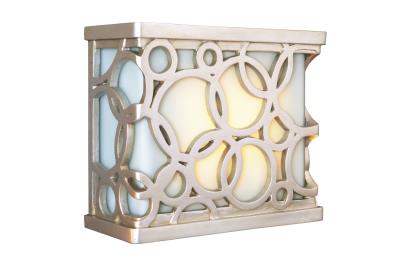 Hand-Carved Circular Lighted Chime - Brushed Nickel