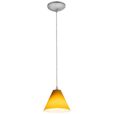 Martini - One Light Pendant - Brushed Steel