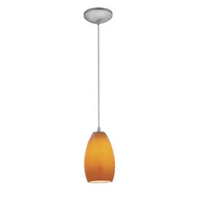 Champagne - One Light Pendant - Brushed Steel