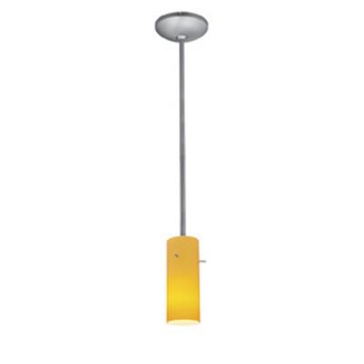 Access - 28030-1R-BS/AMB - Cylinder - One Light Pendant - Brushed Steel