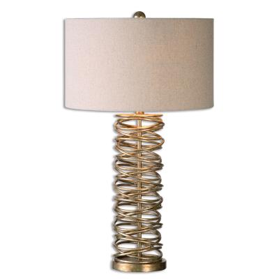 One Light Table Lamp - Antiqued Silver Champagne