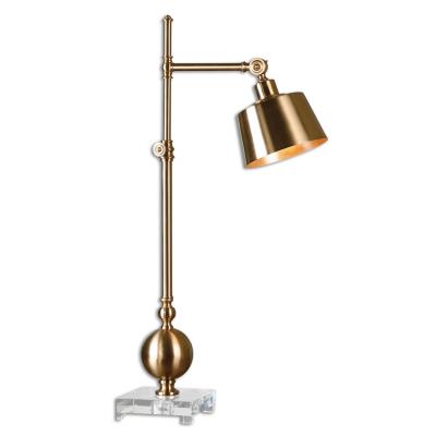 One Light Task Lamp - Brushed Brass