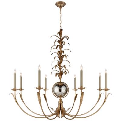 Naples Lamp Visual Comfort Eight Light Chandelier Gilded Iron