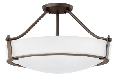 Hinkley - 3221OB-WH - Hathaway - LED Semi-Flush Mount - Olde Bronze