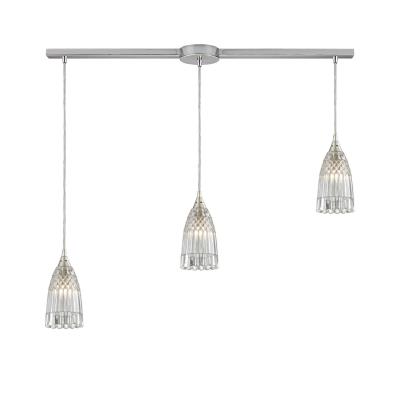 Three Light Pendant - Satin Nickel