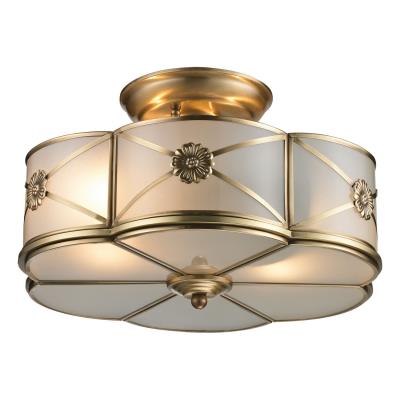 ELK Home - 22002/2 - Two Light Semi Flush Mount - Brushed Brass