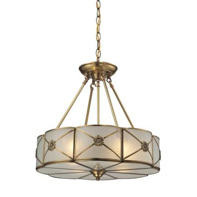 Four Light Chandelier - Brushed Brass