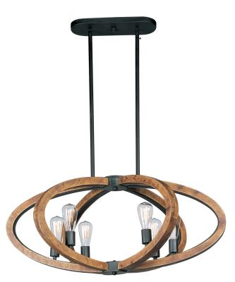 Bodega Bay - Six Light Pendant - Anthracite