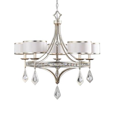 Five Light Chandelier - Burnished Silver