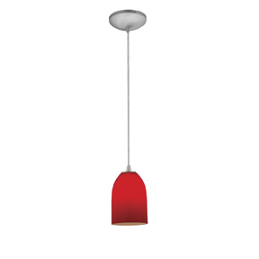 Champagne - One Light Pendant - Brushed Steel