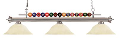 Three Light Billiard - Brushed Nickel