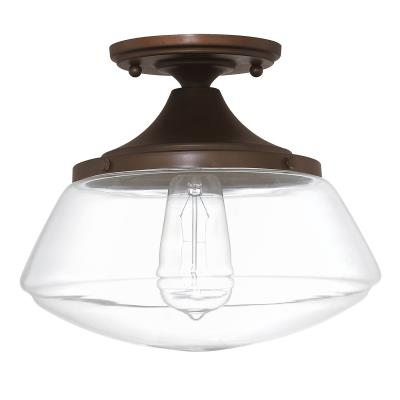 Capital Lighting - 3537BB-134 - Schoolhouse - One Light Semi-Flush Mount - Burnished Bronze