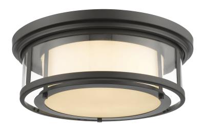 Three Light Flush Mount - Bronze