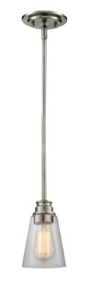 One Light Pendant - Brushed Nickel