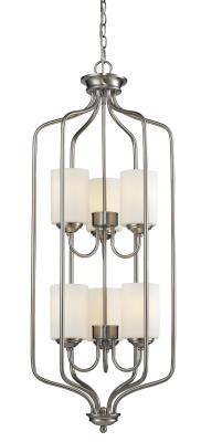 Six Light Chandelier - Brushed Nickel