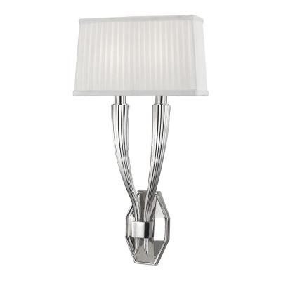 Two Light Wall Sconce - Polished Nickel