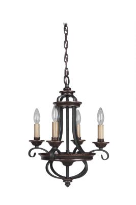 Craftmade - 38724-AGTB - Stafford - Four Light Chandelier - Aged Bronze/Textured Black