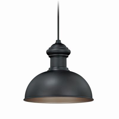 Vaxcel - T0152 - Franklin - One Light Outdoor Pendant - Oil Burnished Bronze and Light Gold