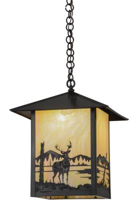 Meyda Tiffany - 96327 - Seneca - One Light Pendant - Craftsman Brown