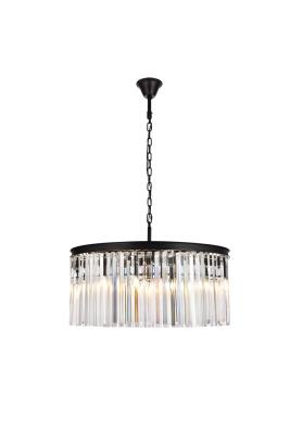 Elegant Lighting - 1208D31MB/RC - Sydney - Eight Light Chandelier - Matte Black